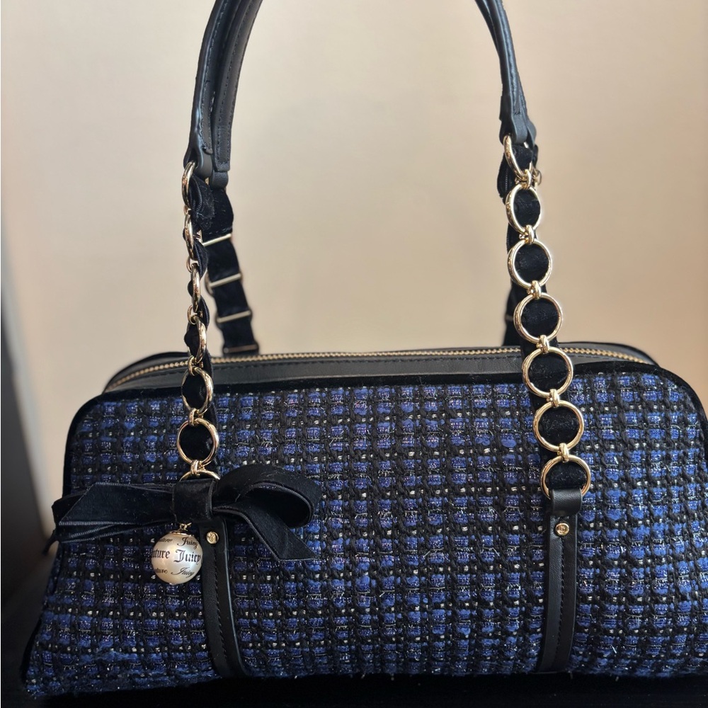 Juicy Couture Black and Blue Shoulder Bag